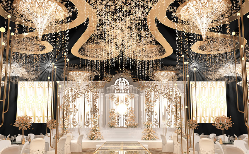 乐都花木兰喜事汇金色大厅效果展示